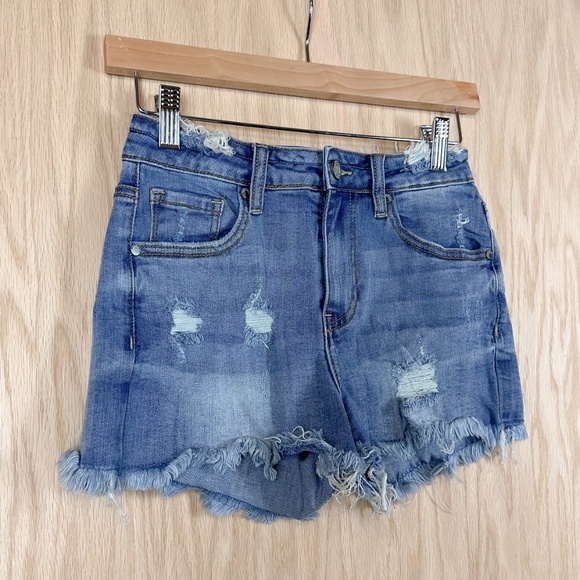 Insane Gene Distressed Deni Shorts - Picture 2 of 9
